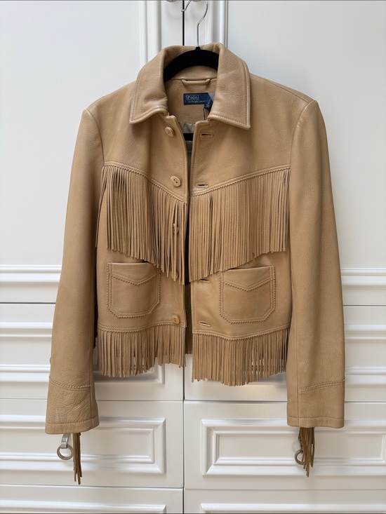 Polo Ralph Lauren Jackets & Blazers - Polo by Ralph Lauren Tan Fringe Leather Jacket